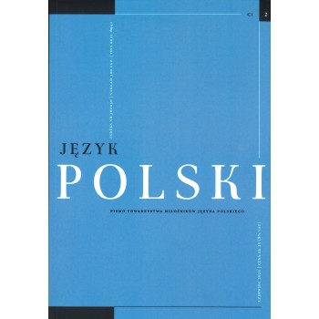 Język Polski. Rocznik CI zeszyt 2