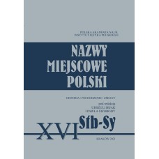 Nazwy miejscowe Polski - tom XVI: Stb-Sy