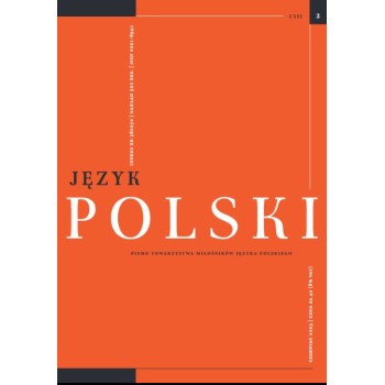 Język Polski. Rocznik CIII zeszyt 2