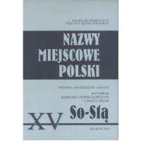 Nazwy miejscowe Polski - tom XV: So-Stą