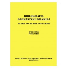 Bibliografia onomastyki polskiej 2006-2010