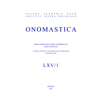 Onomastica LXV/1