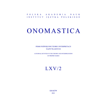 Onomastica LXV/2