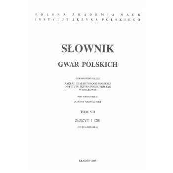 Słownik gwar polskich, t. 7, z. 1 (20)