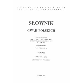 Słownik gwar polskich, t. 7, z. 4 (23)