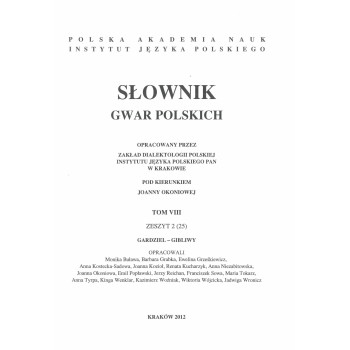Słownik gwar polskich, t. 8, z. 2 (25)