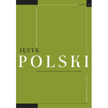 Język Polski. Rocznik XCVIII zeszyt 3