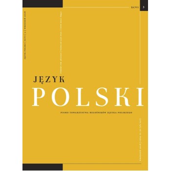 Język Polski. Rocznik XCVI zeszyt 3