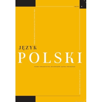 Język Polski. Rocznik XCVI zeszyt 4