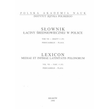 Słownik łaciny średniowiecznej w Polsce, t. VII, z. 4 (55)