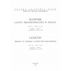 Słownik łaciny średniowiecznej w Polsce,  t. VII, z. 11 (62)