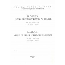 Słownik łaciny średniowiecznej w Polsce, t. VIII, z. 1 (63)