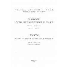 Słownik łaciny średniowiecznej w Polsce, t. VIII, z. 6 (68)