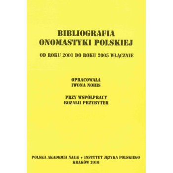 Bibliografia onomastyki polskiej 2001-2005