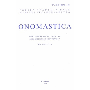 Onomastica XLIII