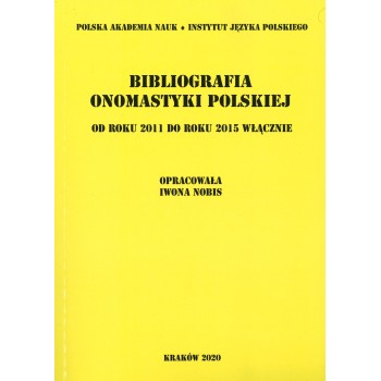 Bibliografia onomastyki polskiej 2011-2015