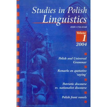 Studies in Polish Linguistics, vol. I