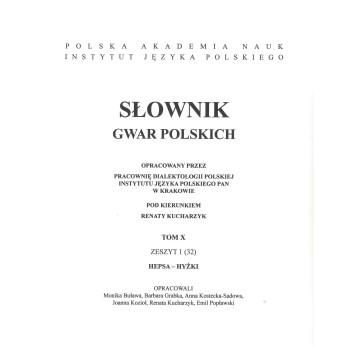 Słownik gwar polskich, t. 10, z.1 (32) 