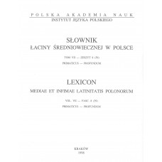 Słownik łaciny średniowiecznej w Polsce, t. VII, z. 8 (59)